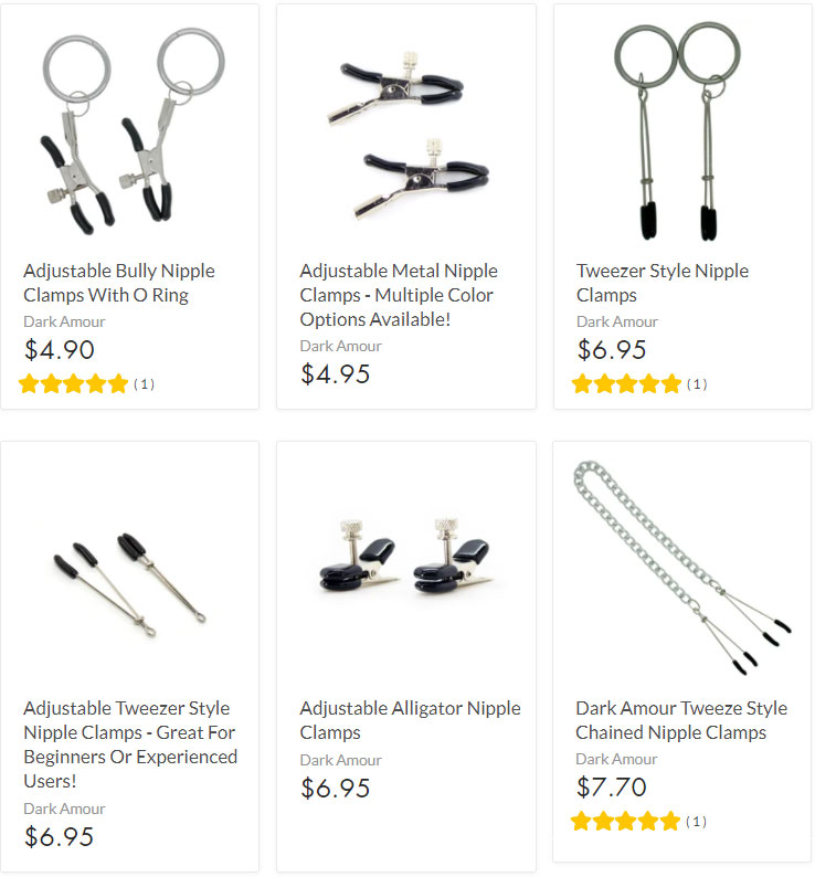 cheap nipple clamp selection