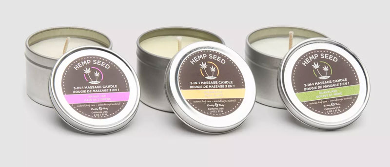 hemp seed massage candles